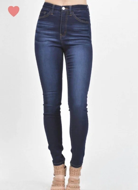 Bold Fashion Ellie High Rise Super Skinny Jeans In Denim