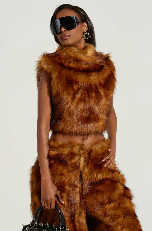 Best Sellers WILD CHILD CROPPED FUR VEST