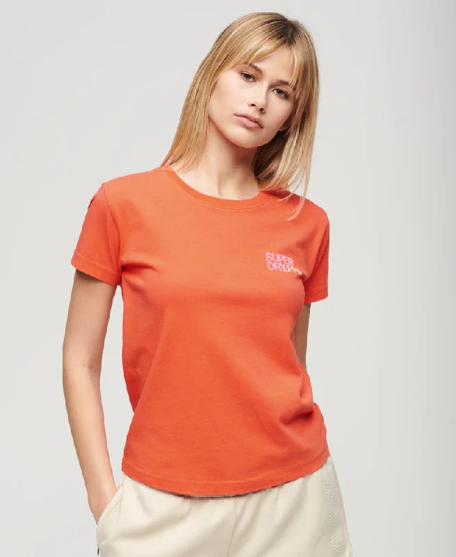 Everyday Wear Sportswear Logo Fitted T-Shirt | Hot Coral