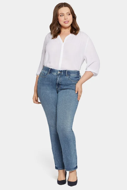 Urban Femme Streetwear Waist-Match™ Marilyn Straight Jeans In Plus Size - Romance