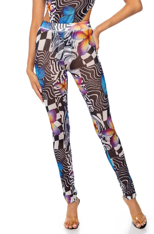 Chic And Edgy BUTTERFLY TEARS MESH LEGGING