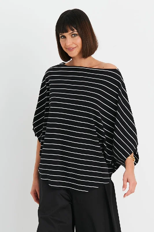 Season Transition Versatile Wear Clearance Planet Striped Bateau T