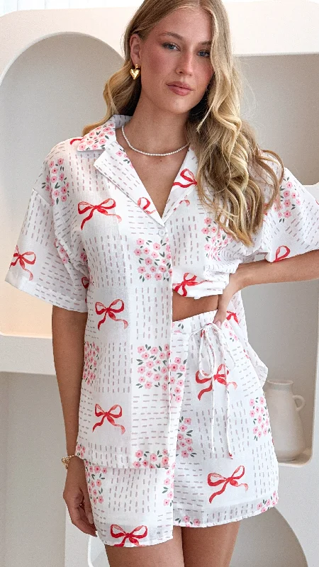 Valentine's Special Abilene Button Up Shirt - Sweet Bow Pink