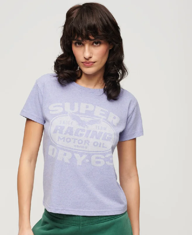 Casual Chic Archive Kiss Print Fitted Tee | Violet Marle