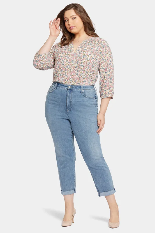 Trendsetting Threads Margot Girlfriend Jeans In Plus Size - Angel