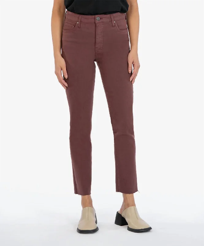 Summer Sale Reese Straight Leg Ankle Jeans In Bordeaux