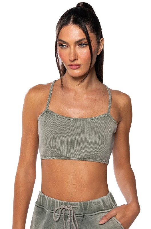 New Arrivals HERE COMES THE HURRICANE RIBBED KNIT BRALETTE