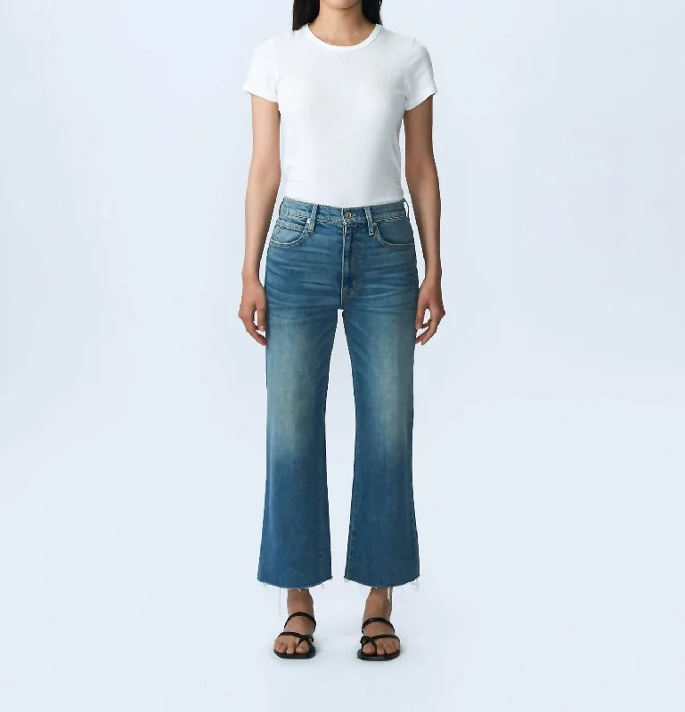 Trendy Attire For Her Grace Crop Jean Jeans In Blue Bird