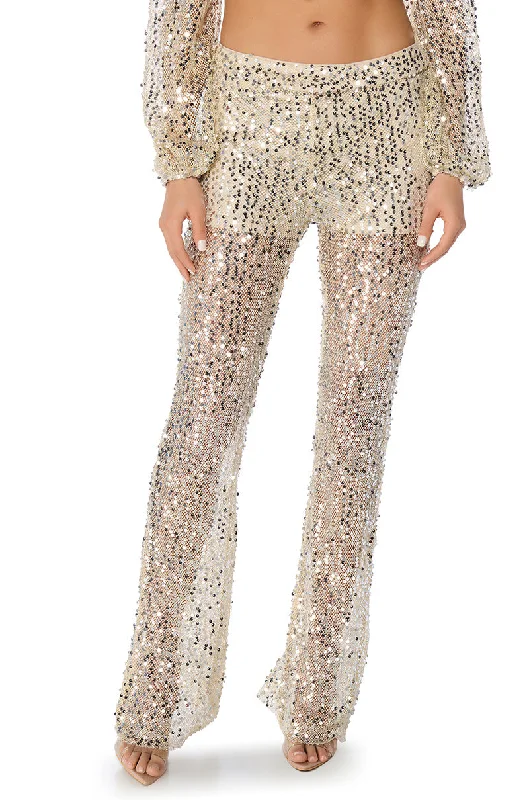 Trendy Women’s Apparel for All Seasons RIGHT DECISION SEQUIN STRAIGHT LEG PANT