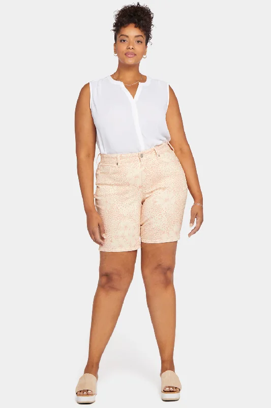 Best Online Boutiques Ella Denim Shorts In Plus Size - Daydream Leopard