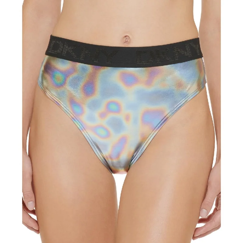 Elegant Attire For The Modern Lady Plus Womens Logo High-Waist Swim Bottom Separates