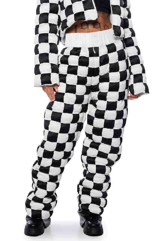 High End Designer Brands Discount CHECKMATE WOVEN JOGGER