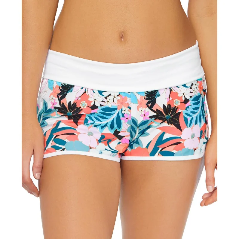 Chic & Cozy Apparel Juniors Womens Floral Print Shorts Swim Bottom Separates