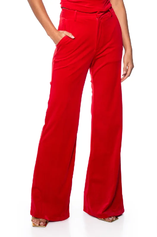 Flash Sale Clothing NIGHT MOVES VELVET WIDE LEG TROUSER