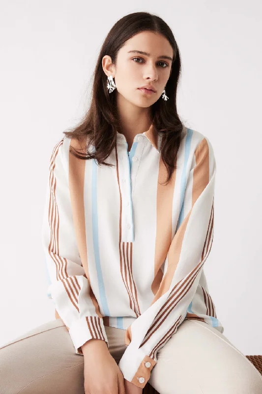 Ride The Style Wave Skyline White Stripe Top