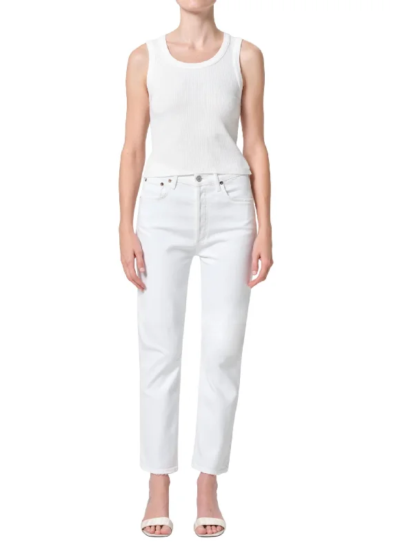 Outfits For Women Riley Crop High Rise Stretch Jeans In Sour Cream