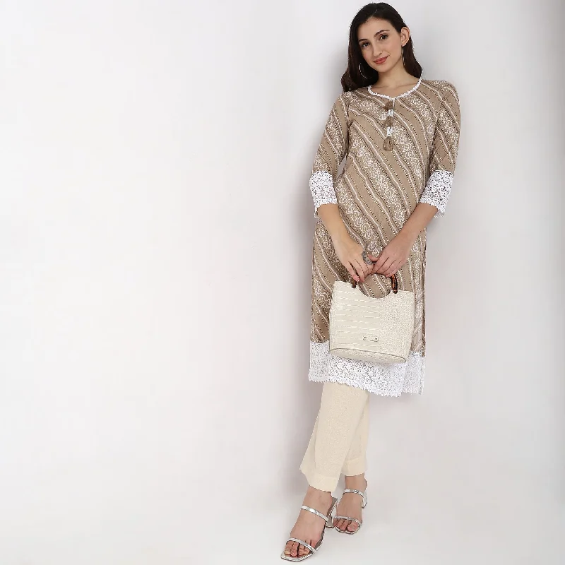 Day To Night Styles Straight Fit Printed Kurta