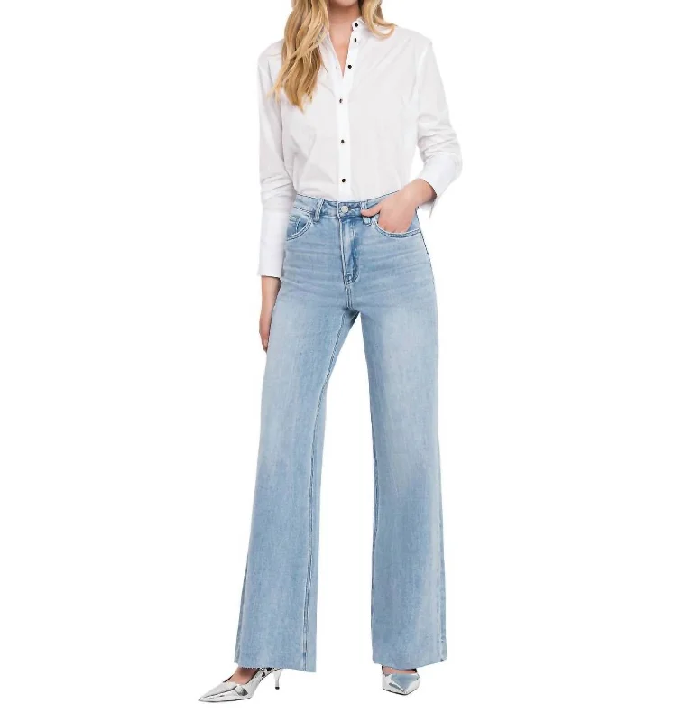 Flash Discount Work Song Super High Rise Jeans In Light Blue Wash