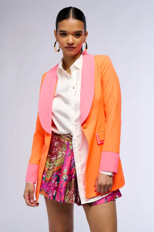 Insane Discount Onslaught SUNSETS IN MIAMI NEON FITTED BLAZER