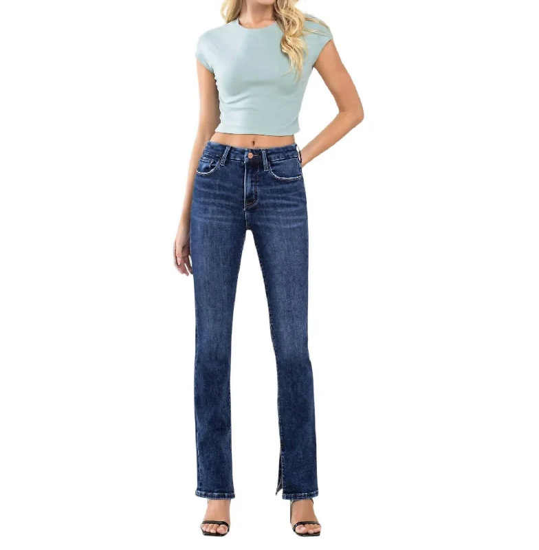 Relaxed Fashion Plus Size Tummy Control High Rise Bootcut Jeans In Commendably