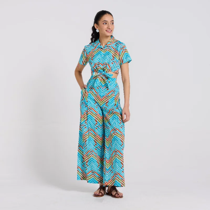 Limited Time Deal Tropical Knot Cotton Co-ord Set